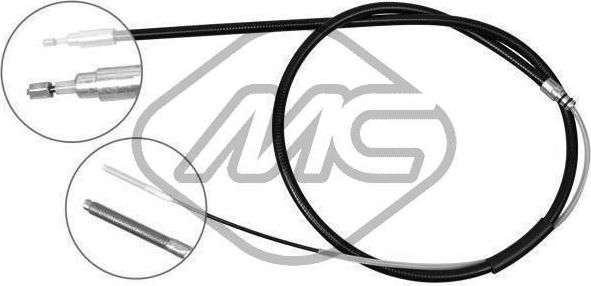 Трос ручника (тросик ручного тормоза) Metalcaucho. Артикул 80312