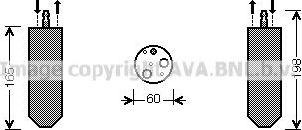 Осушитель кондиционера AVA для Renault Sandero II 2007-2026. Артикул RTD364