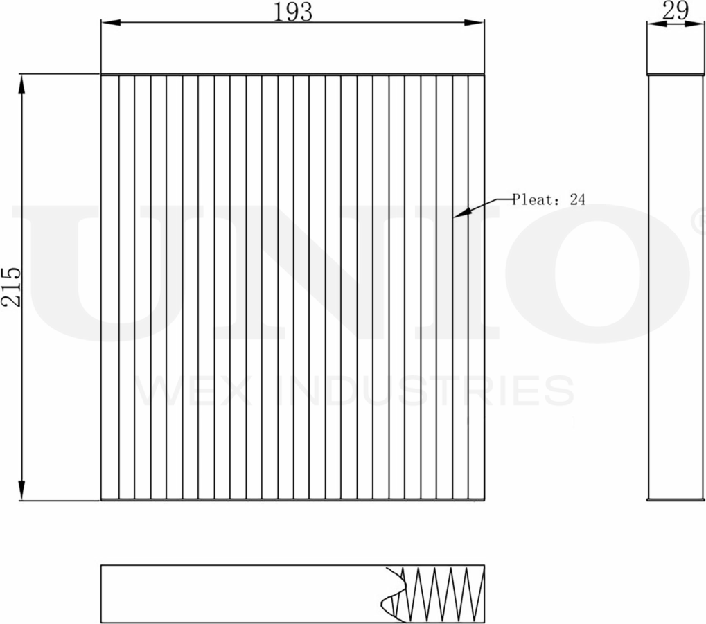 Фильтр салона (Unio). Артикул FLT-40004C