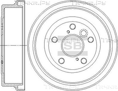 Тормозной барабан Sangsin Hi-Q задний для Toyota Scepter 1992-1996. Артикул SD4685