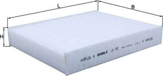 Салонный фильтр Mahle-Knecht. Артикул LA 742