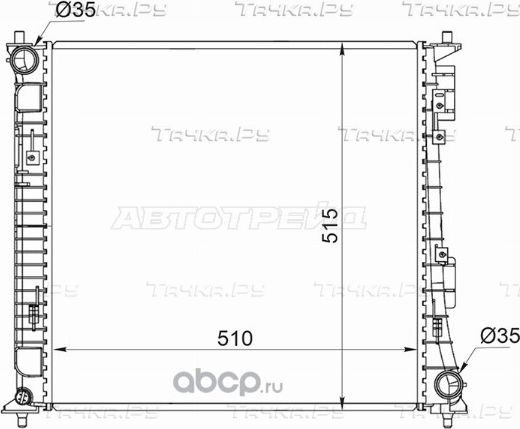 Радиатор Hyundai Santa Fe 20-  Kia Sorento 20- (SAT). Артикул ST100178