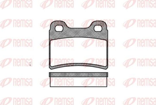 Тормозные колодки Remsa задние для Kia Sephia I 1993-1997. Артикул 0417.00