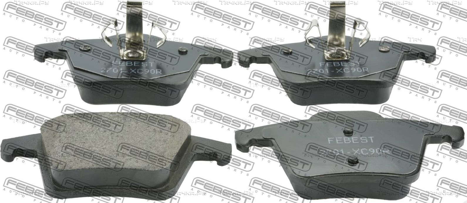 Тормозные колодки Febest задние для Volvo XC90 I 2002-2014. Артикул 2701-XC90R