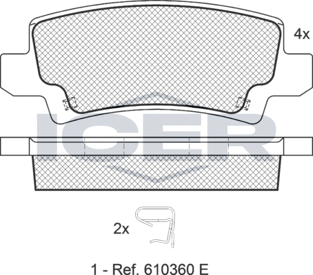 Тормозные колодки Icer. Артикул 181514