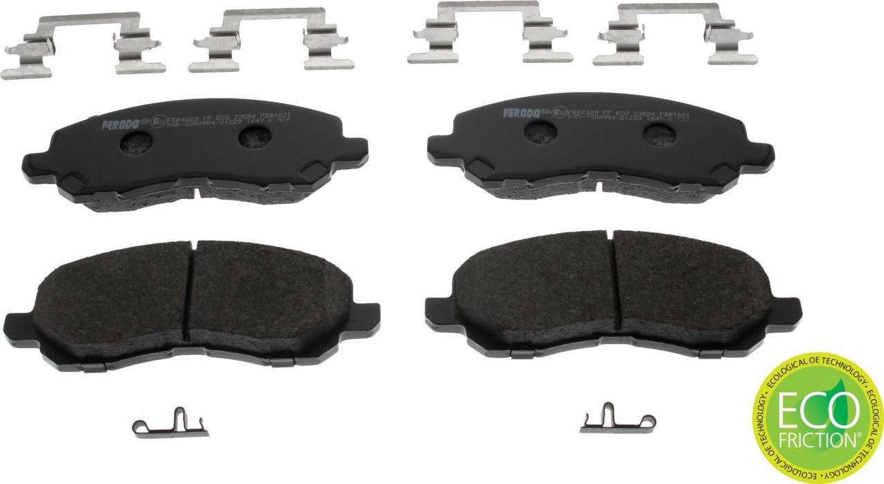 Тормозные колодки Ferodo Premier Eco Friction. Артикул FDB1621