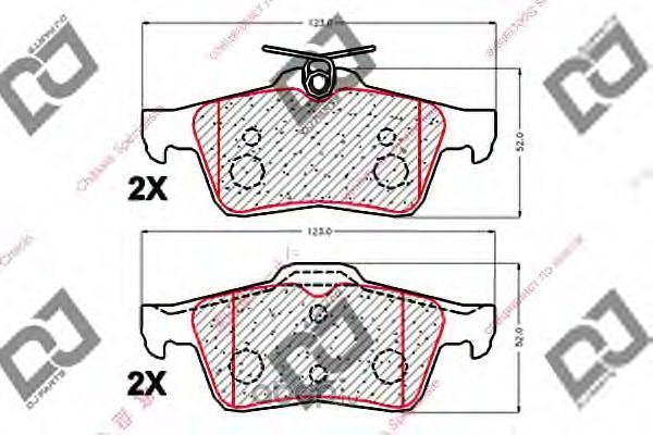Колодки тормозные (DJ Parts). Артикул BP1957