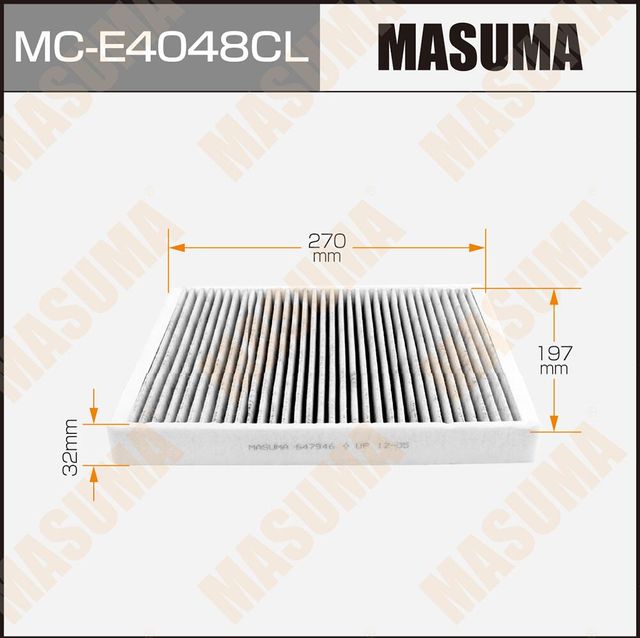 Салонный фильтр Masuma. Артикул MC-E4048CL
