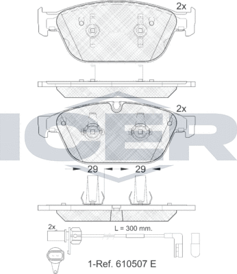 Тормозные колодки Icer. Артикул 181994