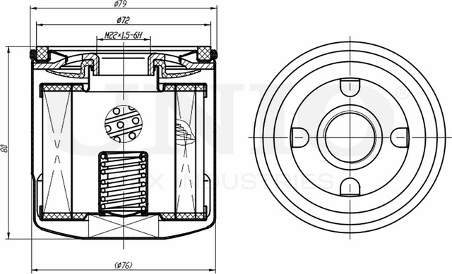 Фильтр масляный (Unio). Артикул FLT-20084