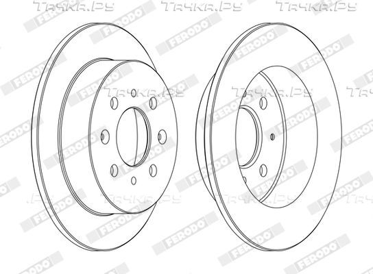 Тормозной диск Ferodo PREMIER Coat+ disc задний для Honda Civic VI 1995-2001. Артикул DDF1358C