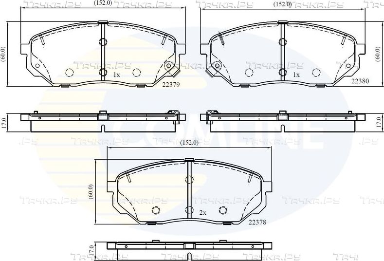 Тормозные колодки Comline Comline передние для Hyundai Santa Fe IV 2018-2026. Артикул CBP32353