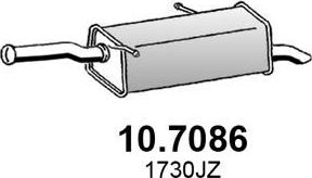 Глушитель Asso для Peugeot Partner II 2008-2018. Артикул 10.7086