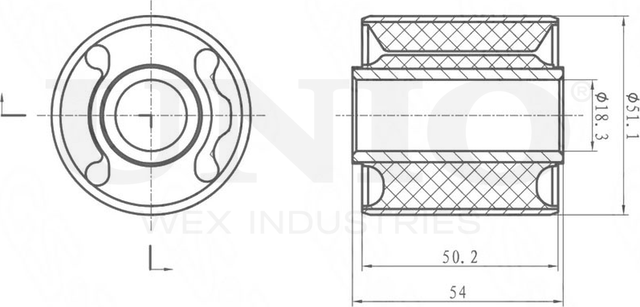 Сайлентблок рычага подвески (Unio). Артикул RMP-20250