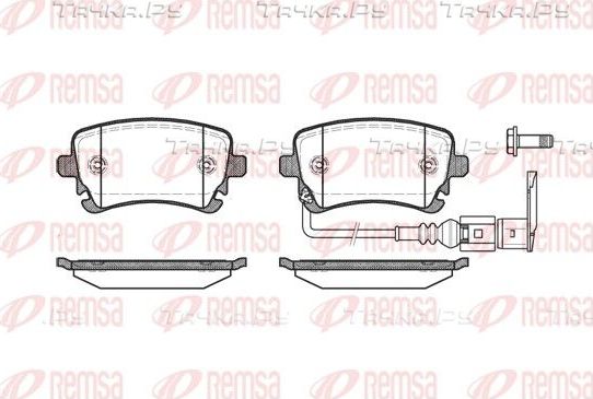 Тормозные колодки Remsa задние для Volkswagen Transporter T6 2015-2026. Артикул 0897.11