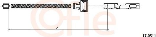 Трос ручника (тросик ручного тормоза) Cofle задний правый/левый для Mazda 2 III (DJ) 2014-2026. Артикул 17.0511