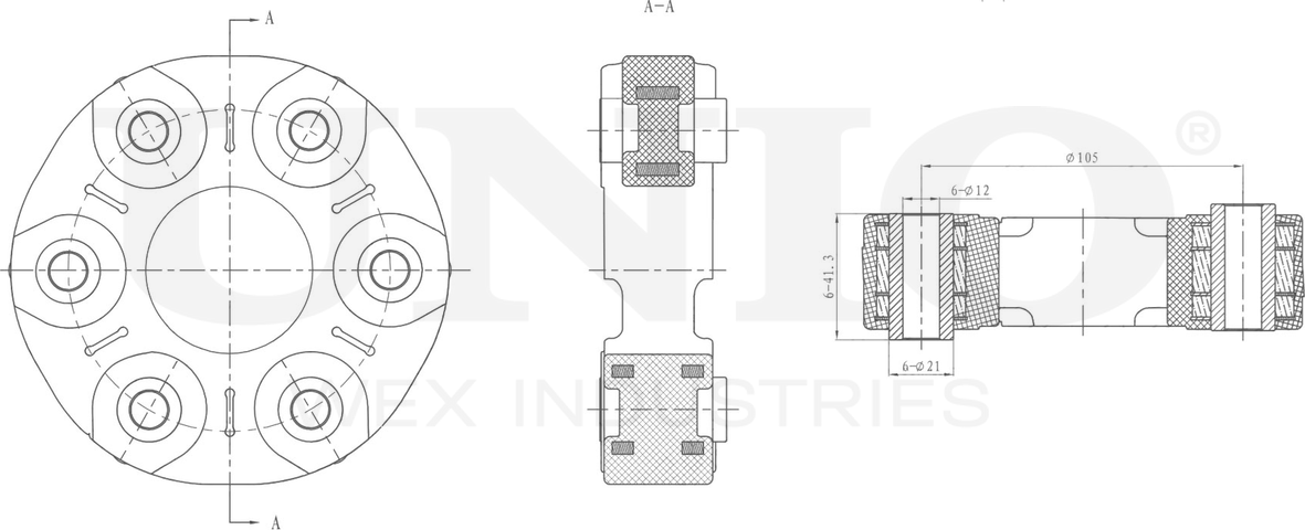 Муфта кардана (Unio). Артикул RMP-12502