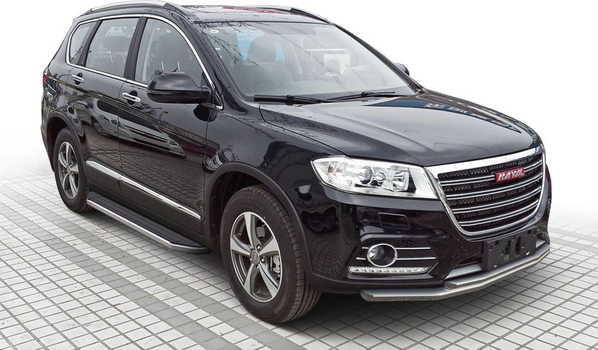 Пороги алюминиевые Rival Premium для Haval H6 2014-2020. Артикул A173ALP.9402.1