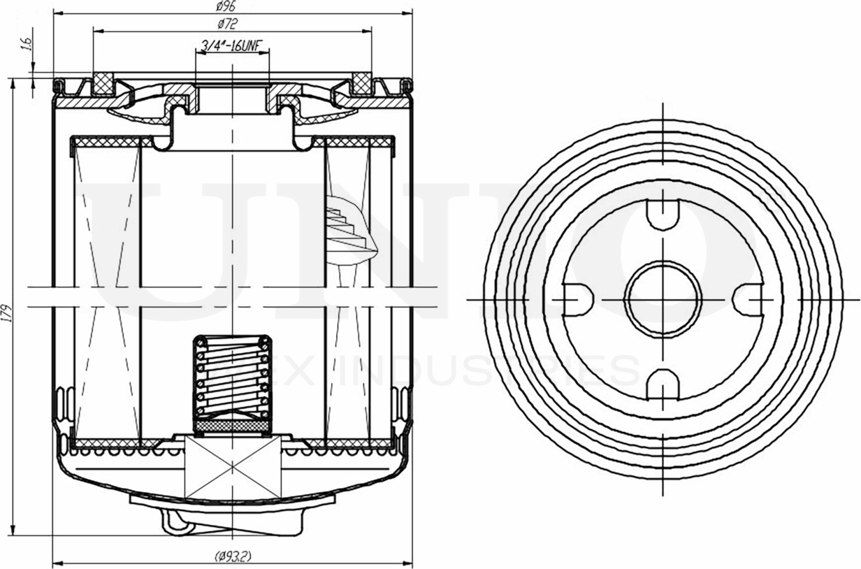 Фильтр масляный (Unio). Артикул FLT-20033