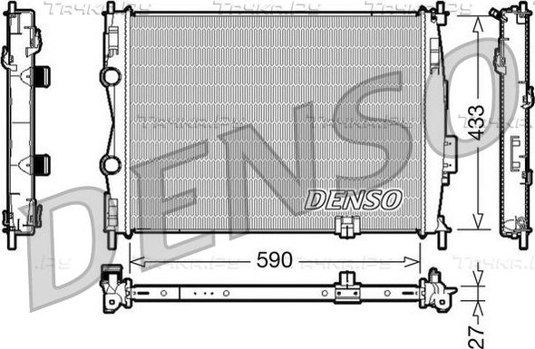 Радиатор охлаждения двигателя Denso (алюминий). Артикул DRM46019