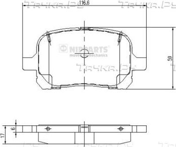Тормозные колодки Nipparts передние для Lexus RX I 1998-2003. Артикул J3602081