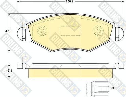 Тормозные колодки Girling. Артикул 6115004