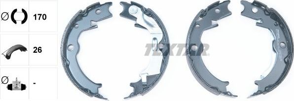 Тормозные колодки (стояночная тормозная система) Textar задние для Daewoo Gentra II 2013-2015. Артикул 91071000