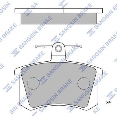 Тормозные колодки Sangsin Hi-Q. Артикул SP2050