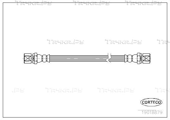 Тормозной шланг Corteco передний для Opel Vectra A 1988-1995. Артикул 19018879