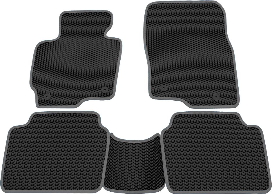 Коврики Rezkon EVA для салона Mazda CX-5 I 2012-2017 Серый кант. Артикул 9023020102