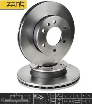 Тормозной диск Zentparts. Артикул Z06079