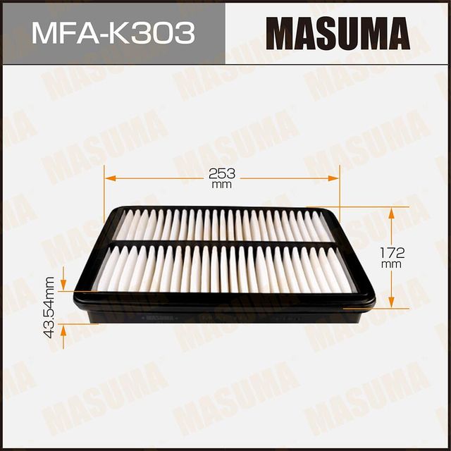 Воздушный фильтр Masuma. Артикул MFA-K303