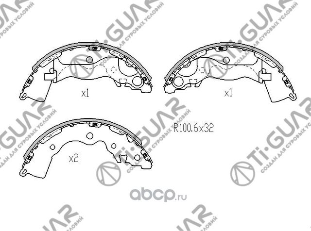 Тормозные колодки (TI-Guar). Артикул TG8766