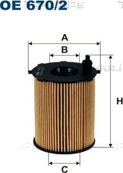 Масляный фильтр Filtron для Fiat 500L I 2012-2026. Артикул OE 670/2
