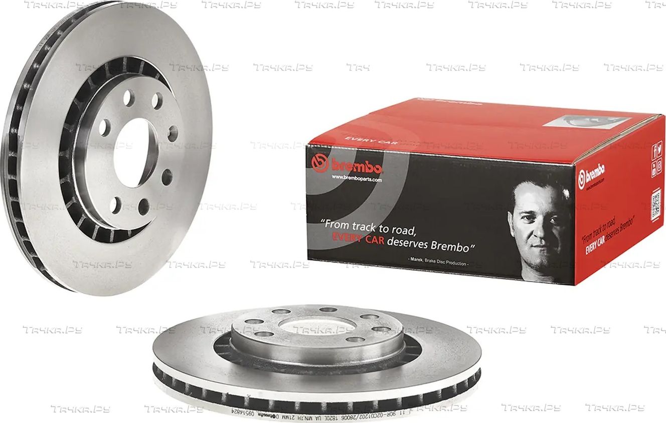 Тормозной диск Brembo передний для Opel Vectra B 1995-2003. Артикул 09.5148.24