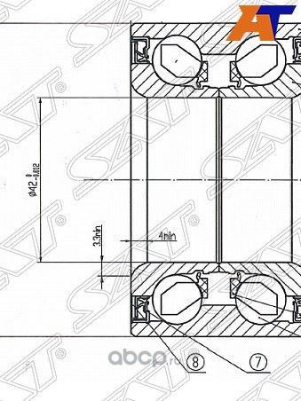 ПОДШИПНИК ПЕРЕДНЕЙ СТУПИЦЫ MAZDA 3 04-13MAZDA 5 0 (SAT). Артикул STBBM233047