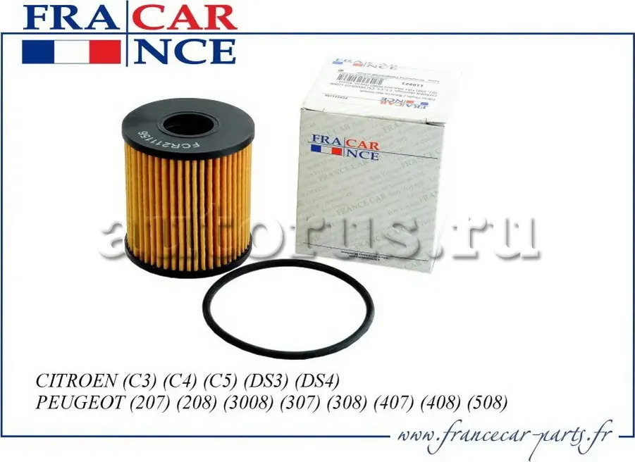 Фильтр масляный PSA 207/308/508/DUCATO/C3/C4/C5/JUMPER 00 (Francecar). Артикул FCR211156