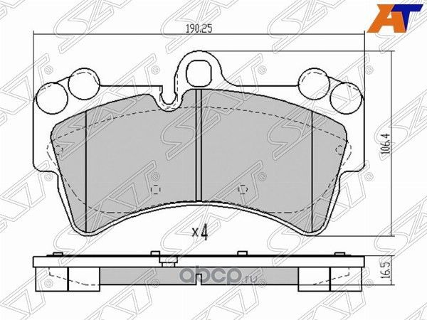 Колодки тормозные FR AUDI Q7 06-PORSCHE CAYENNE 0 (SAT). Артикул ST7L0698151P