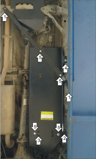 Защита Мотодор для топливного бака Haval H9 2015-2026. Артикул 13108