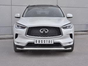 Защита RusStal переднего бампера d63 волна для Infiniti QX50 II 2018-2026. Артикул IQX5Z-003077