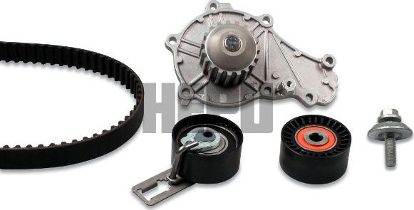 Помпа (водяной насос) с комплектом ремня ГРМ Hepu. Артикул PK08031