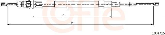 Трос ручника (тросик ручного тормоза) Cofle. Артикул 10.4715