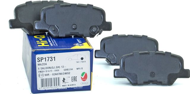 Тормозные колодки Sangsin Hi-Q задние для Mazda 6 III (GJ) 2012-2026. Артикул SP1731
