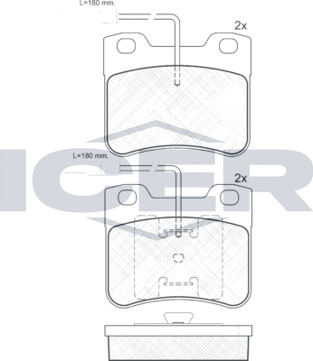 Тормозные колодки Icer передние для Citroen AX 1986-1989. Артикул 180691