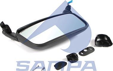 Зеркало боковое Sampa левое для Scania G 2004-2015. Артикул 042.104
