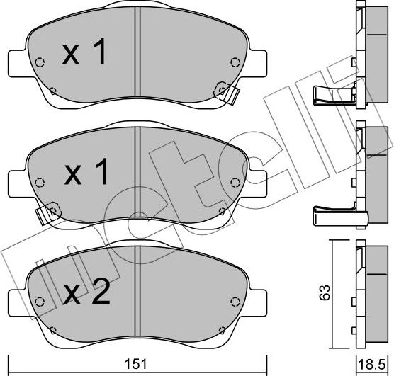 Тормозные колодки Metelli. Артикул 22-0450-0