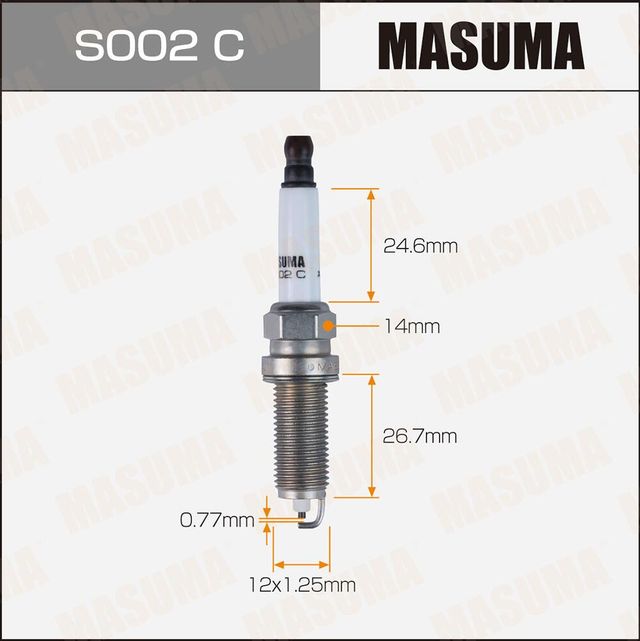 Свеча зажигания NICKEL LZKAR7A (6799) (Masuma). Артикул S002C