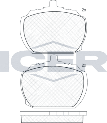 Тормозные колодки Icer передние для Triumph Stag 1970-1977. Артикул 180092