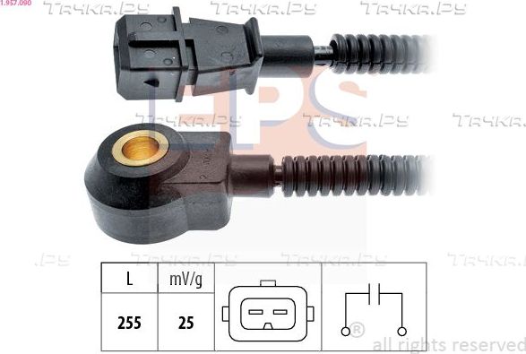 Датчик детонации EPS Made in Italy - OE Equivalent для Hyundai Getz I 2003-2010. Артикул 1.957.090