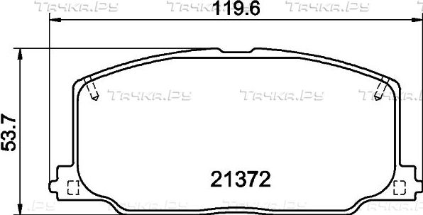 Тормозные колодки Mintex передние для Toyota Corona IX (T190) 1992-1997. Артикул MDB1400